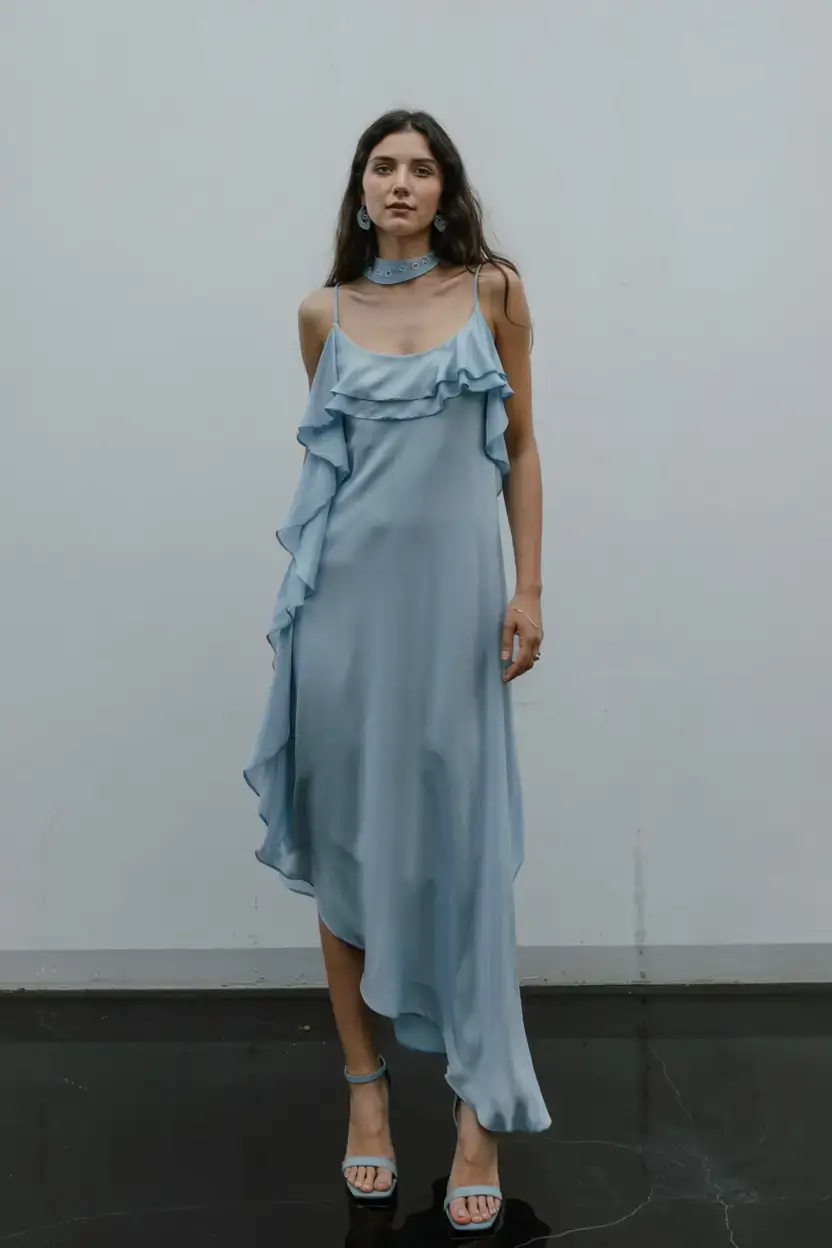 Wedding guest outfit ideas 2026 Blue Cascade Elegance