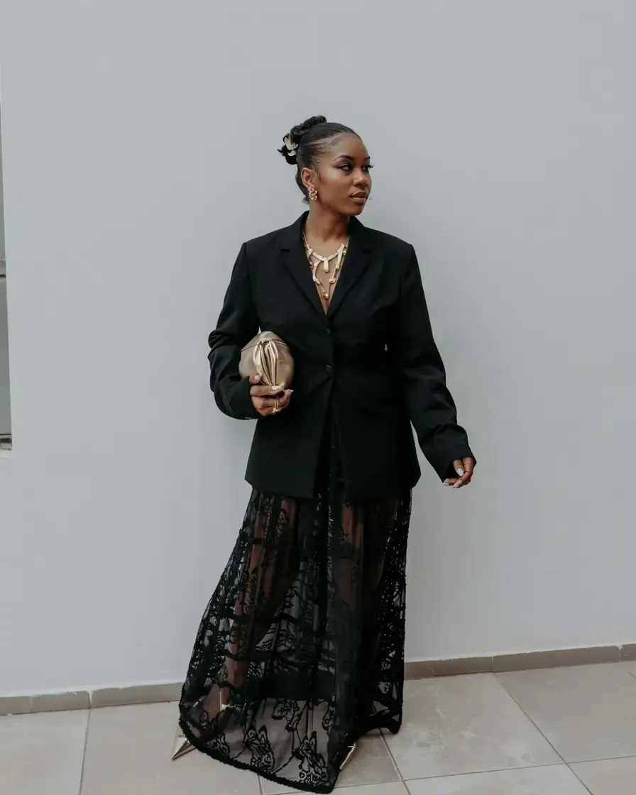 Wedding guest outfit ideas 2026 Modern Noir Statement