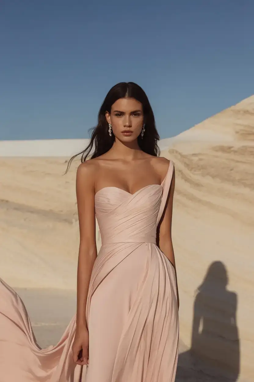 Wedding guest outfit ideas 2026 Blush Sandstone Grace