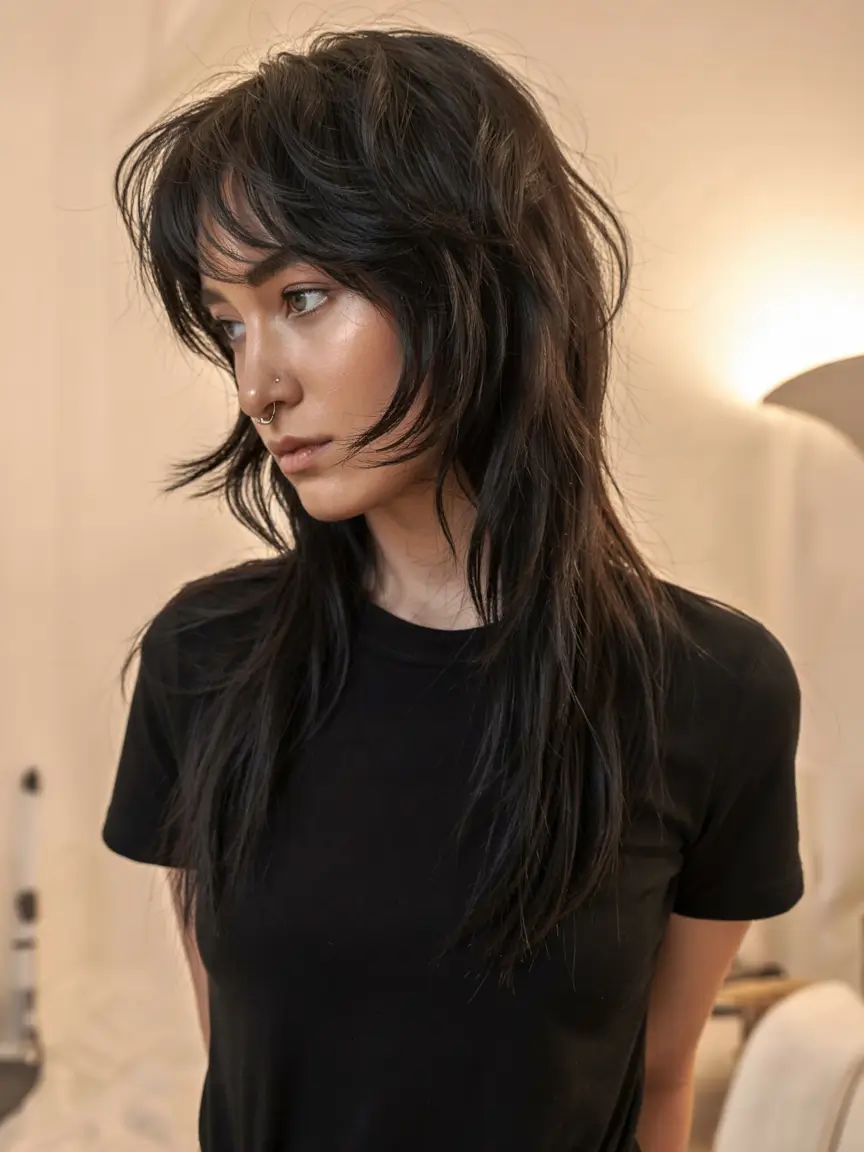 wolf haircut ideas 2026 Layered Length with a Wild Edge