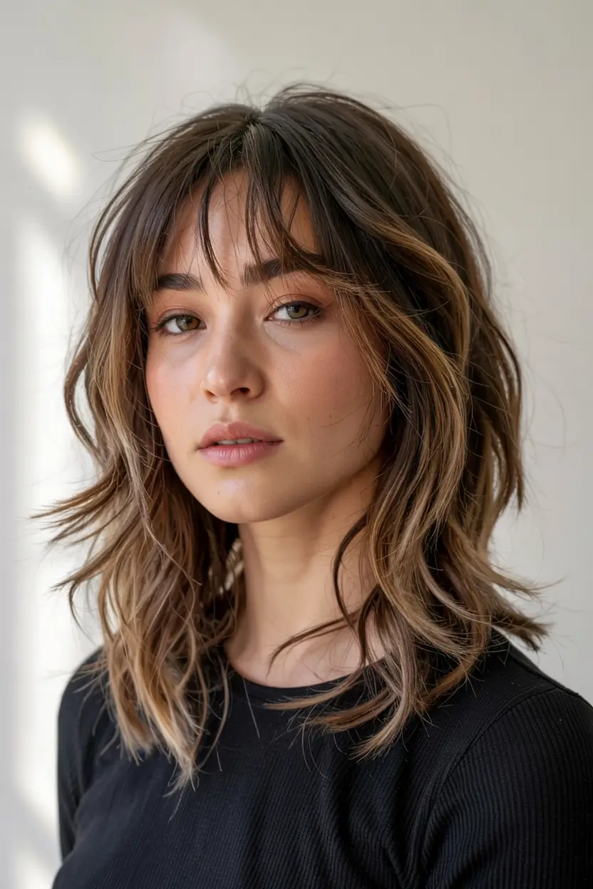 wolf haircut ideas 2026 Golden Textured Wolf