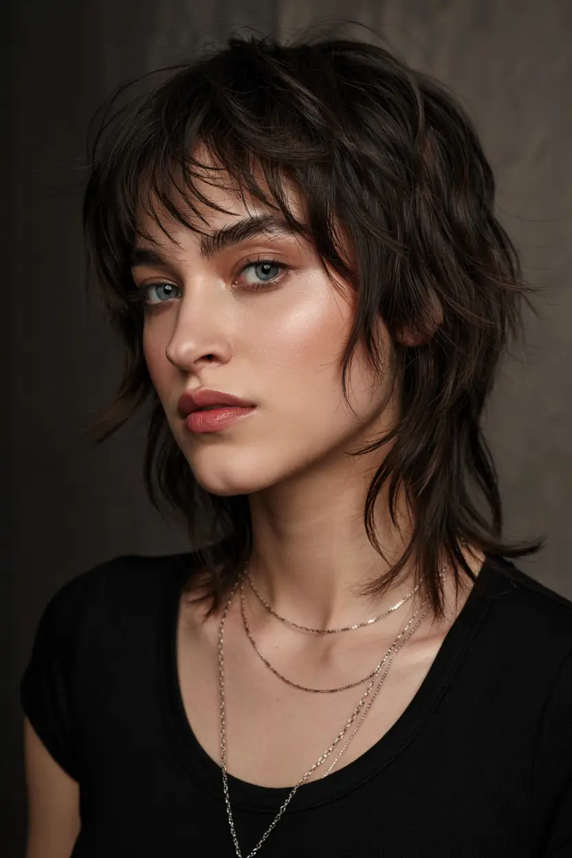 wolf haircut ideas 2026 Rock 'n' Roll Chic