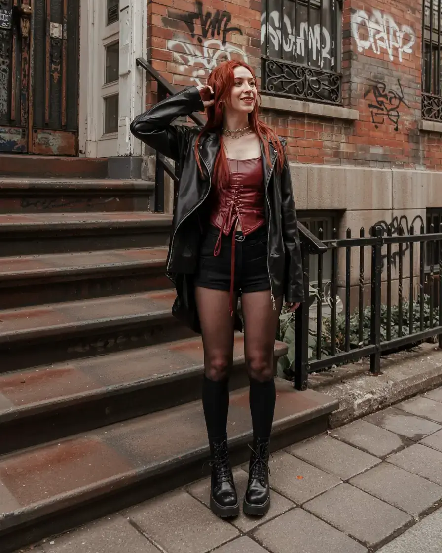 y2k outfits ideas 2026 Downtown Rock Romance