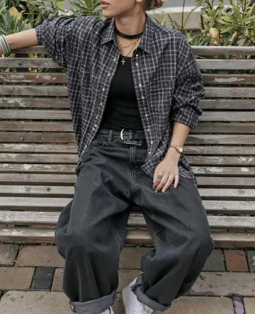 y2k outfits ideas 2026 Flannel Ease