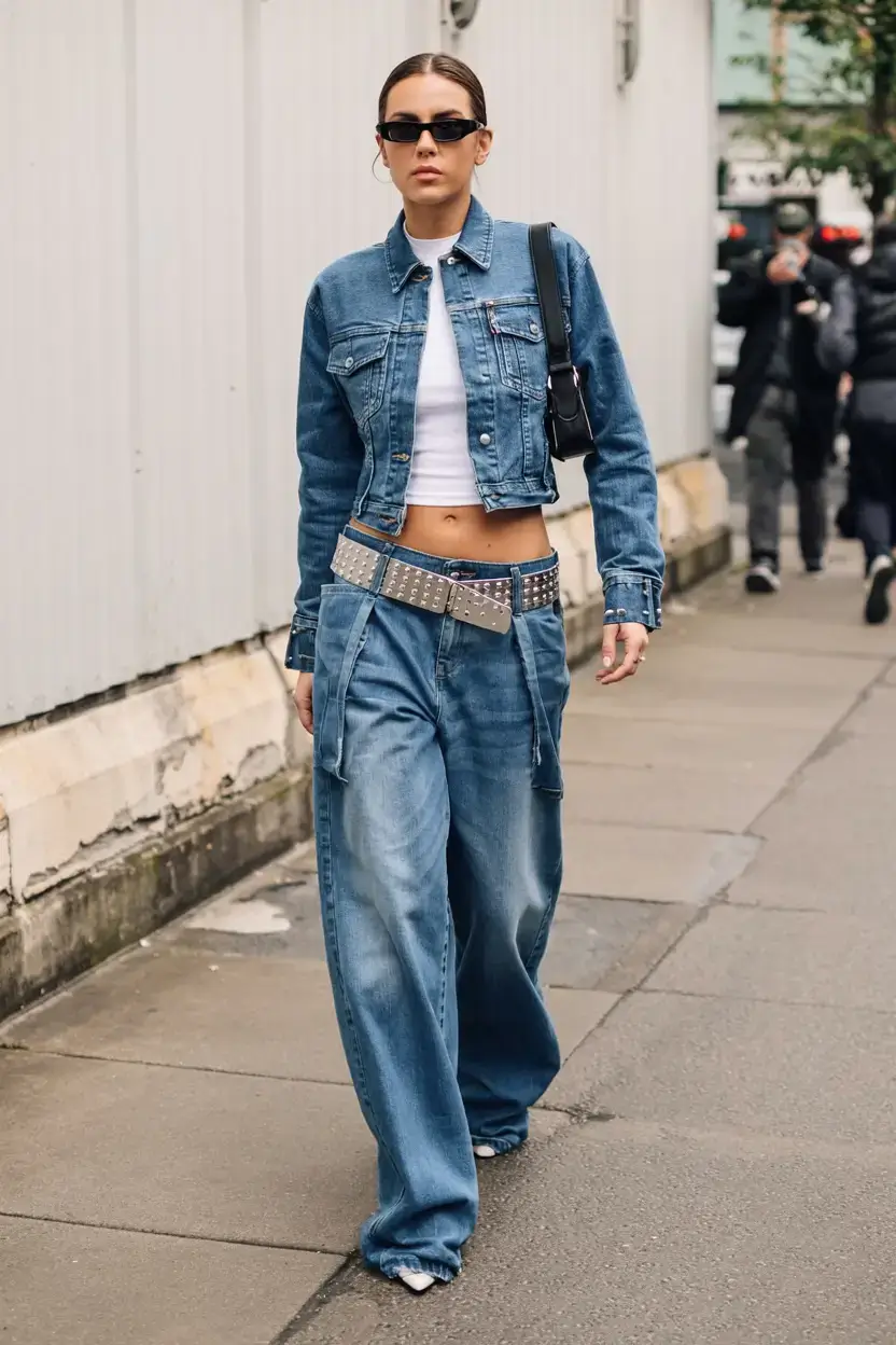 y2k outfits ideas 2026 Double Denim
