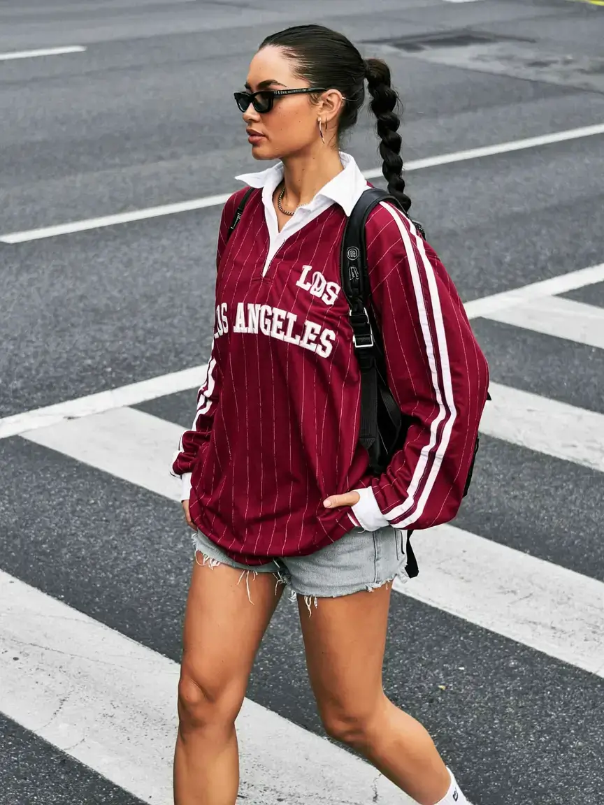 y2k outfits ideas 2026 Varsity Play and Street Spirit