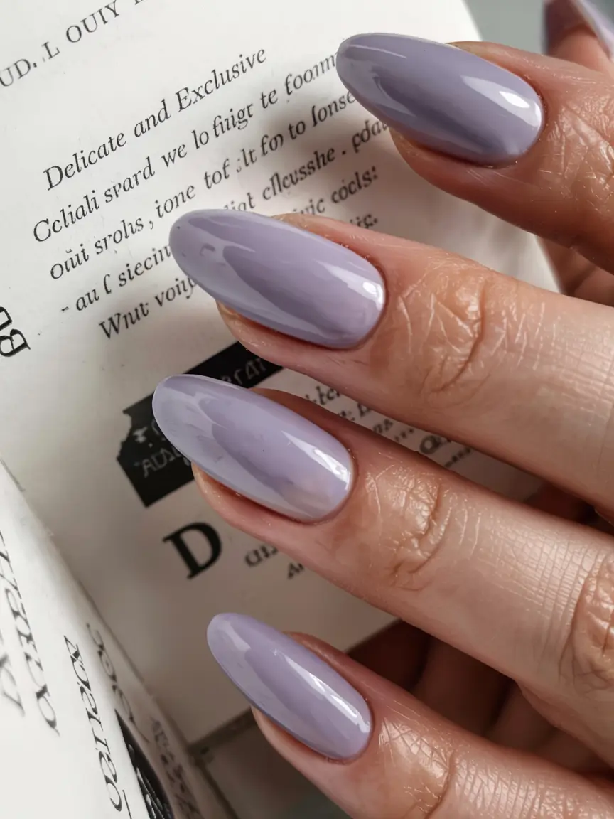 acrylic nails 2026 Muted Lilac Minimalism