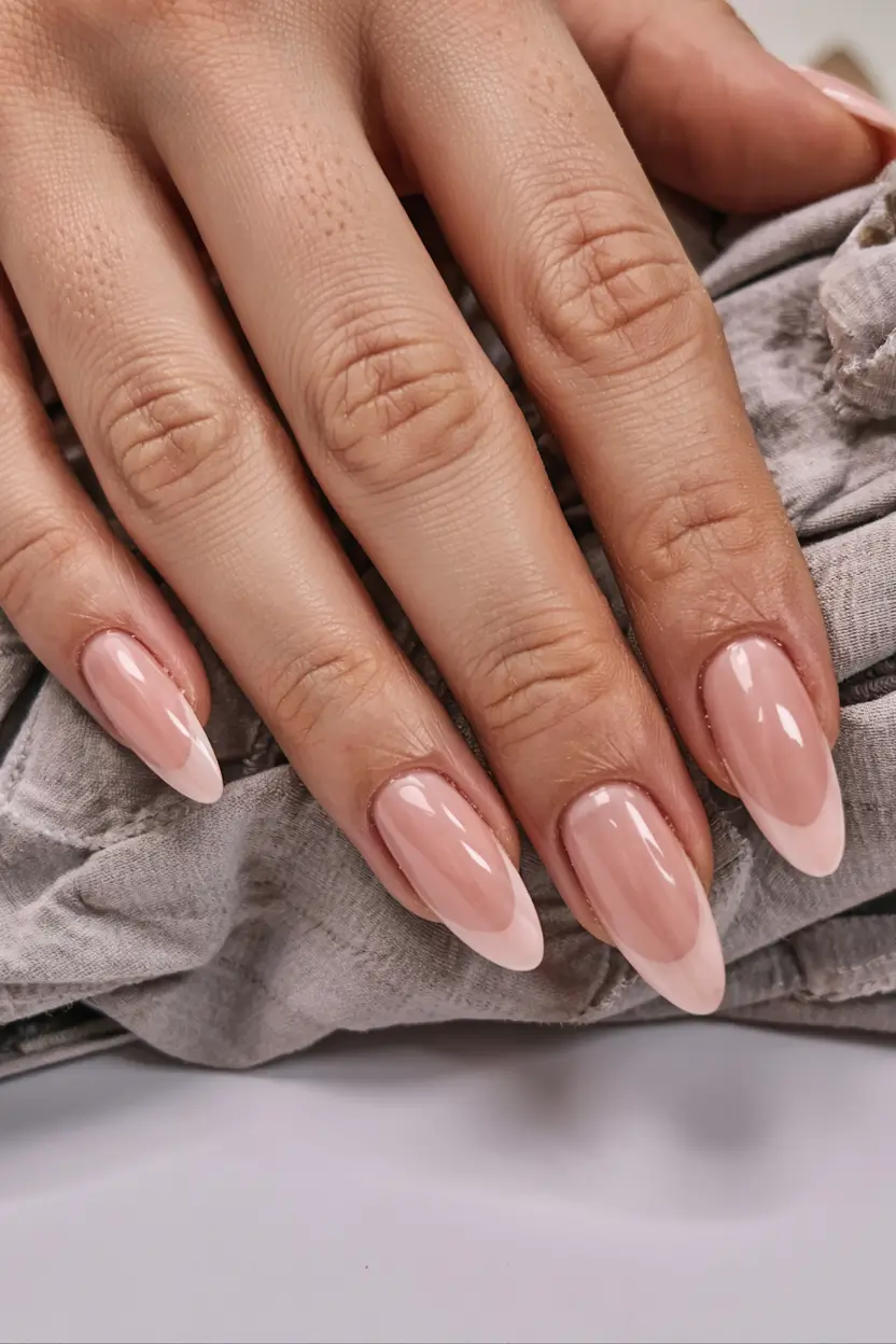 almond nails 2026 Soft Blush French Revival