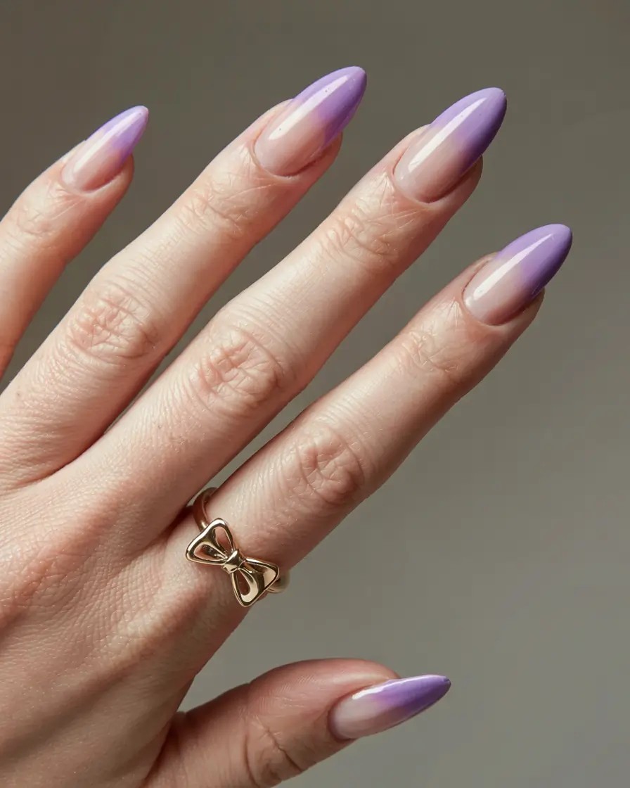 aura nails 2026 Lavender Lift: Soft Lilac Aura