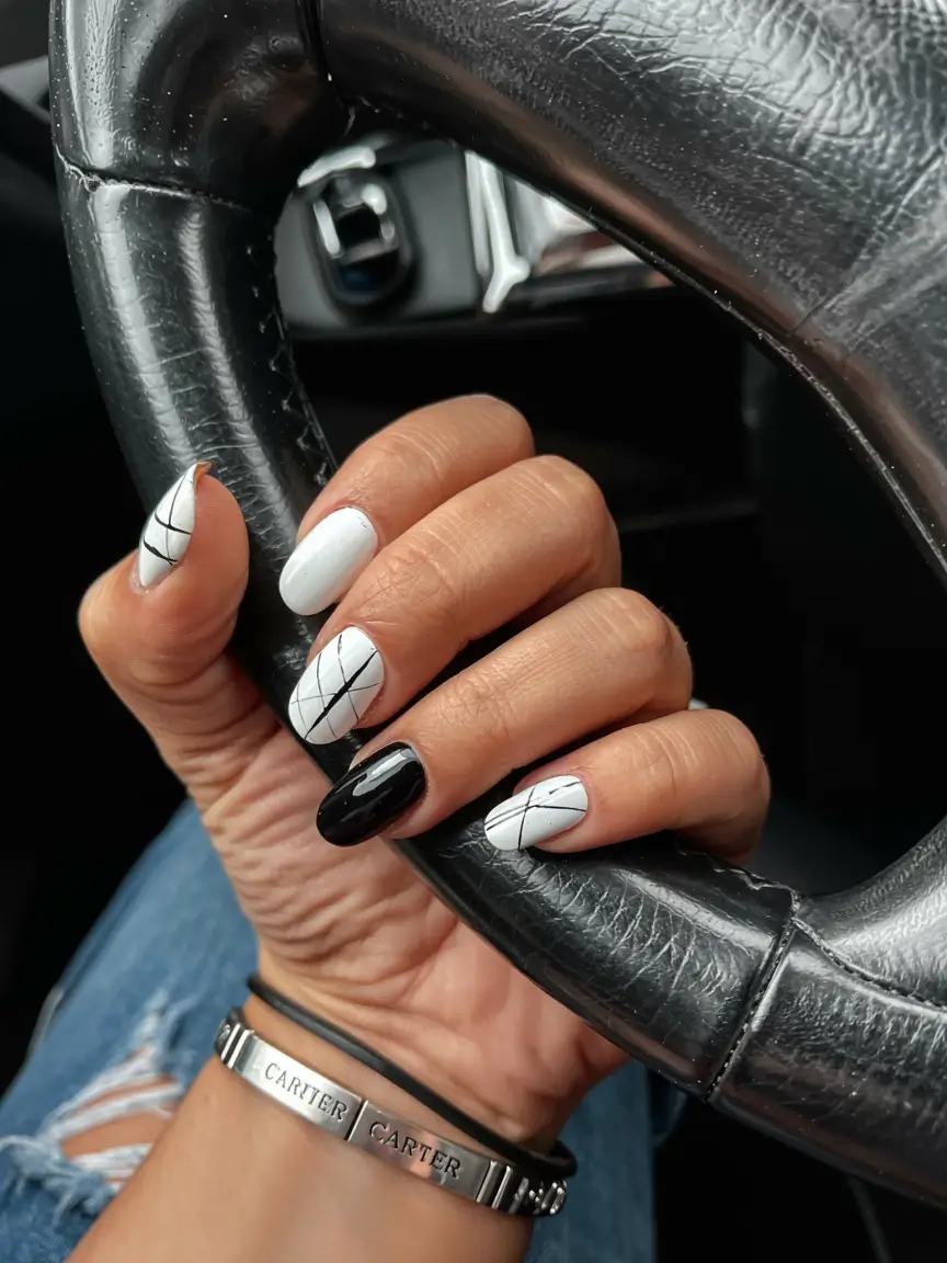 birthday nails 2026+Crisscrossed Contrast