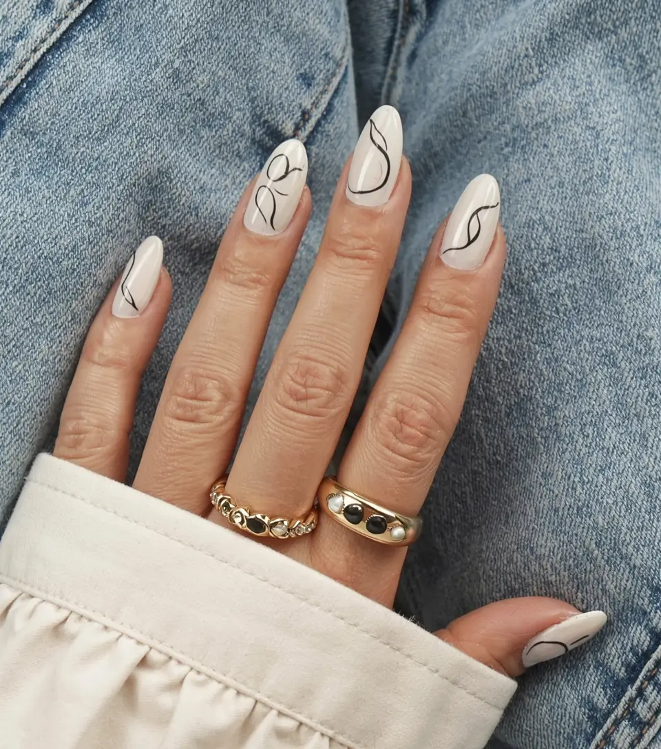 birthday nails 2026+Negative Space Curves