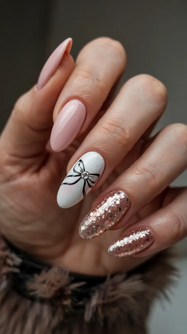 birthday nails 2026+Gift-Wrapped Glam