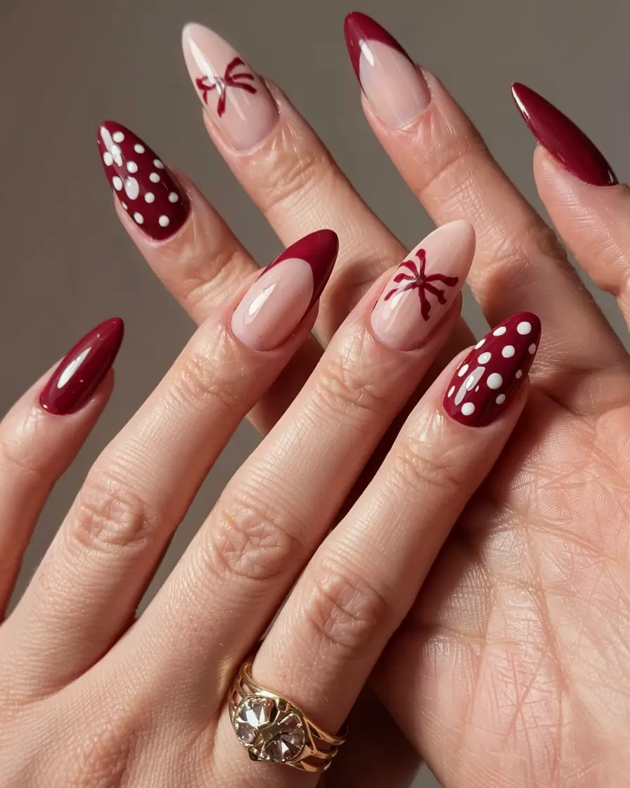 birthday nails 2026+Candy Bows & Polka Dots