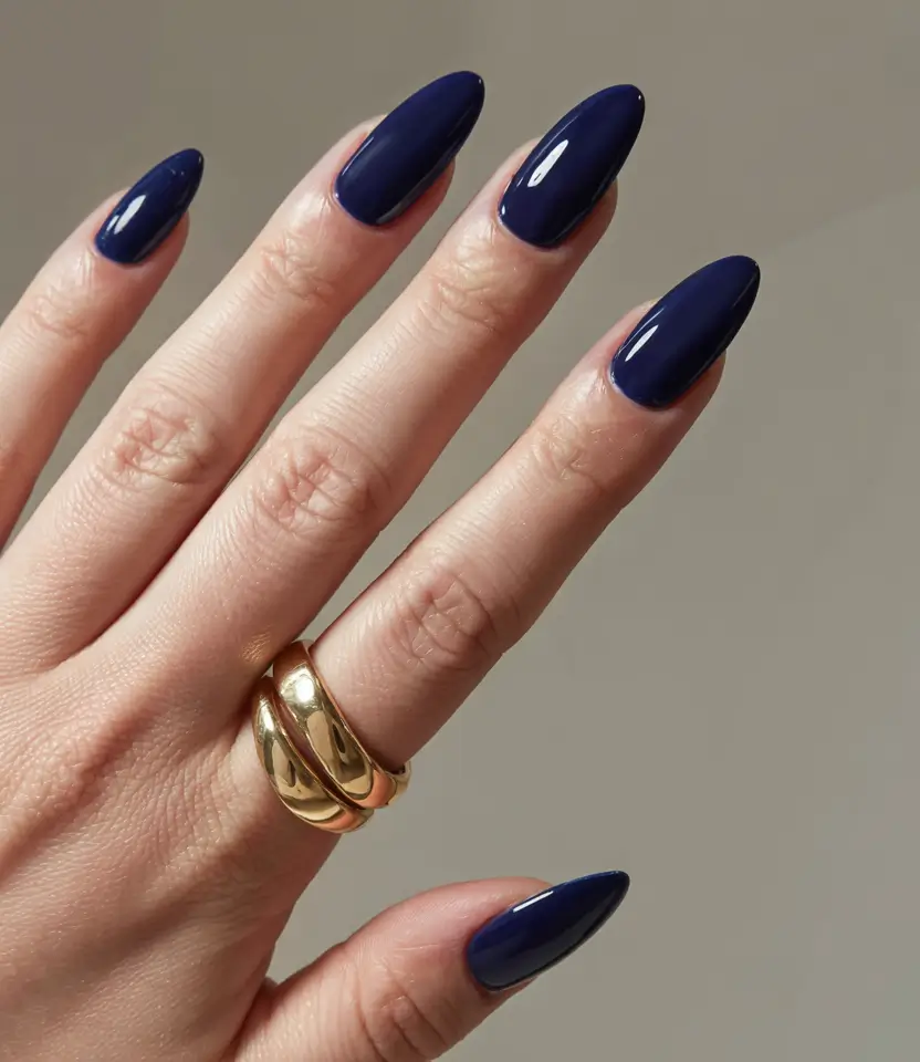 blue nails 2026 Midnight Ink Perfection