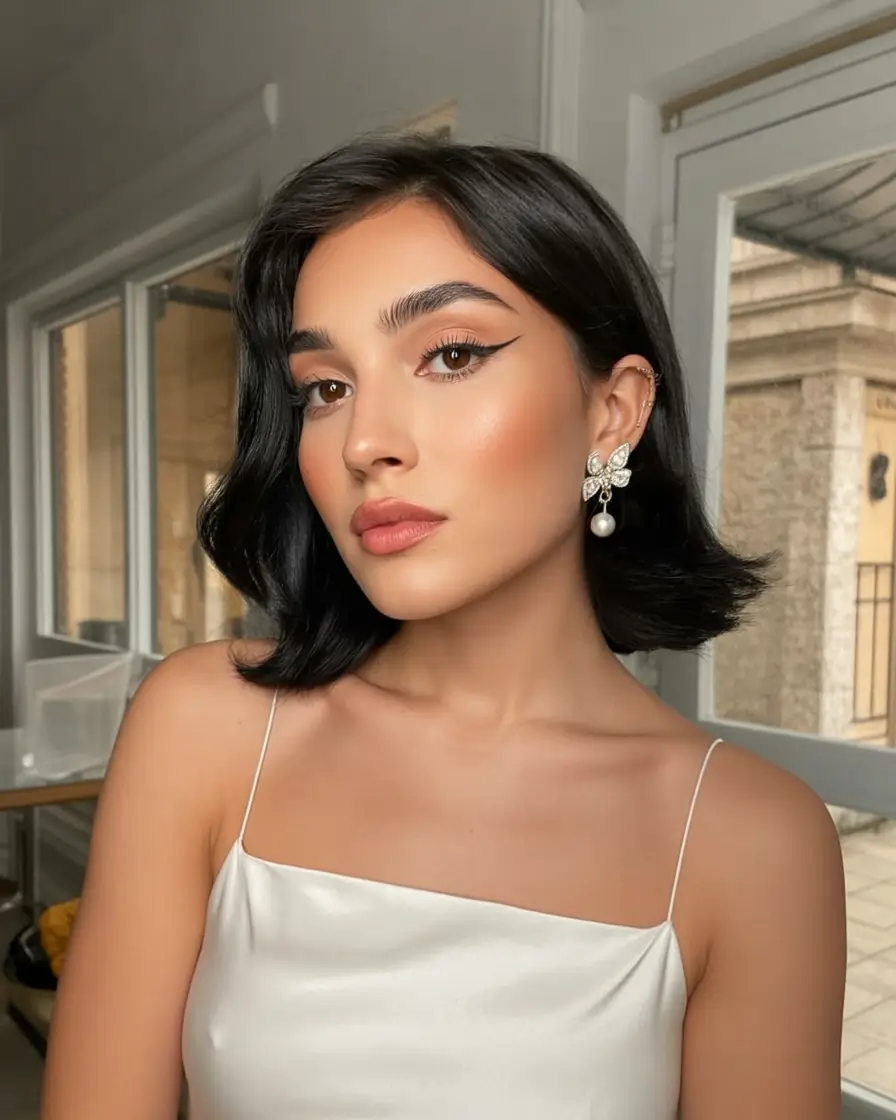 bob hairstyles ideas 2026 Classic Bob with Retro Hollywood Flip