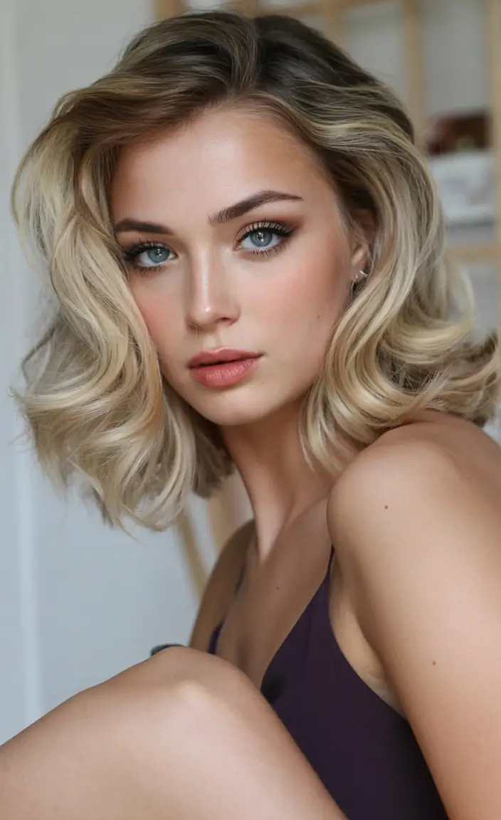 bob hairstyles ideas 2026 Vintage-Inspired Hollywood Bob with Side Volume