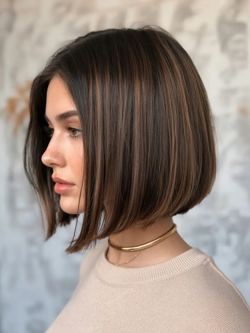 bob hairstyles ideas 2026 Refined French Bob with Subtle Balayage