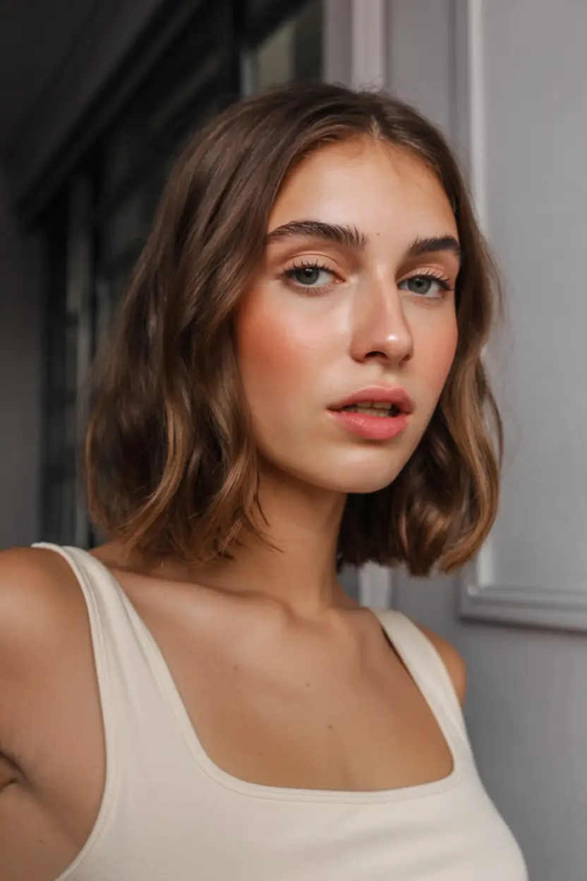 bob hairstyles ideas 2026 Effortless Natural Bob with Barely-There Waves