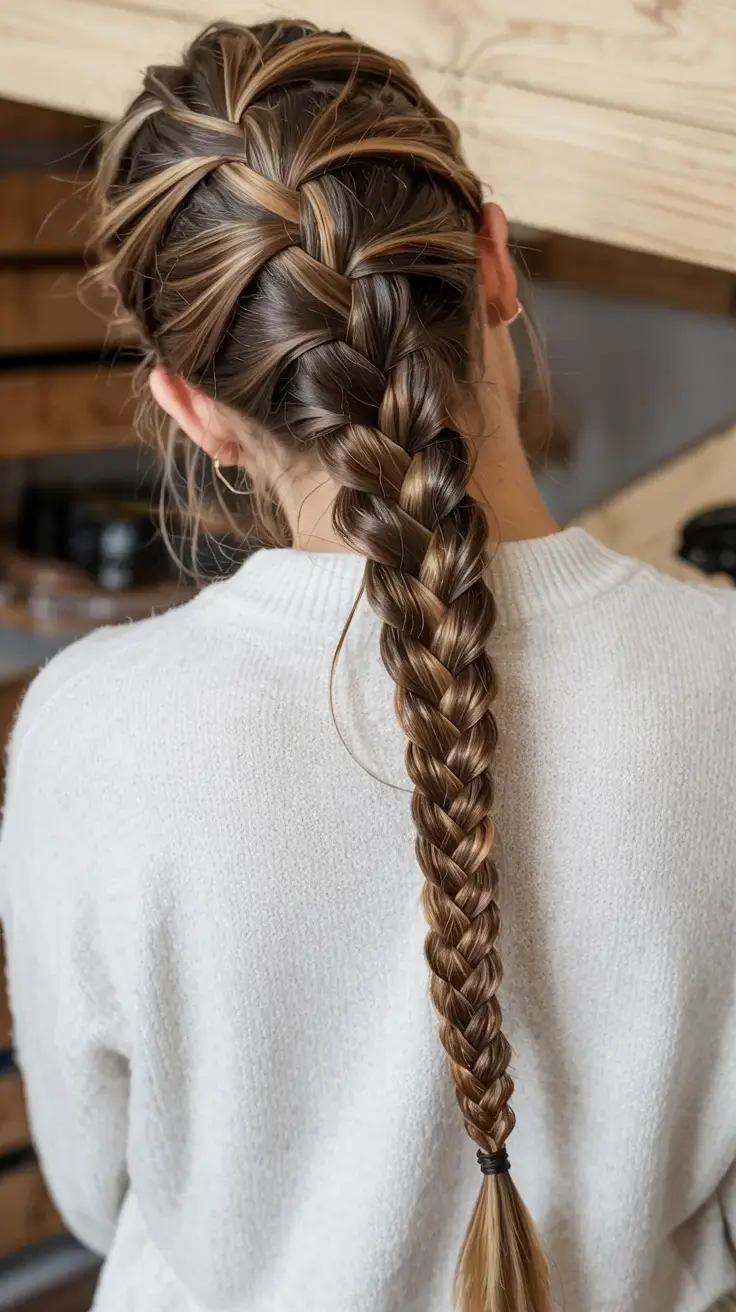 braids hairstyle ideas 2026+Super Structured Dutch Braid with Glazed Finish