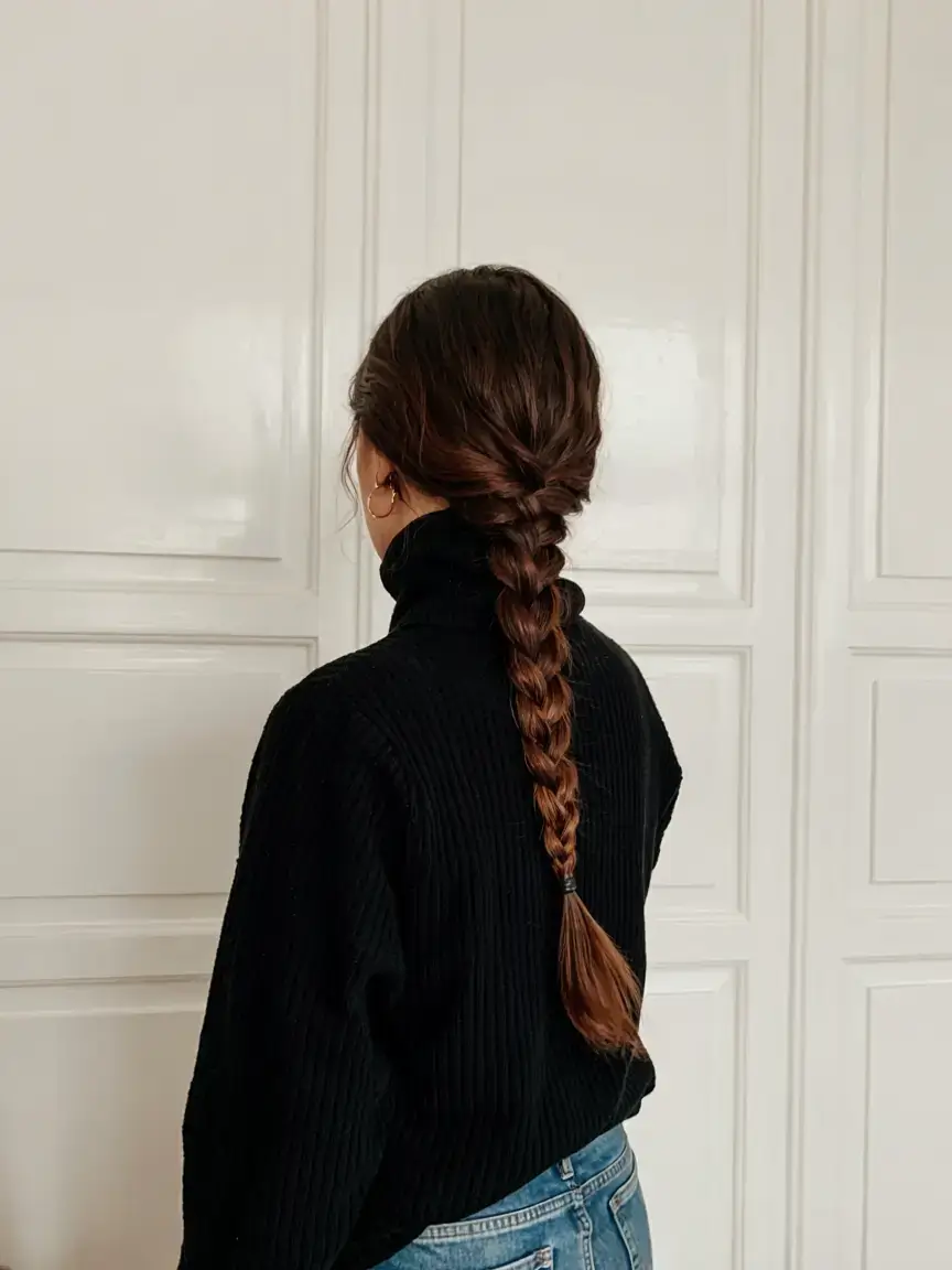 braids hairstyle ideas 2026+Low-Tension Braid for Cozy Layered Days