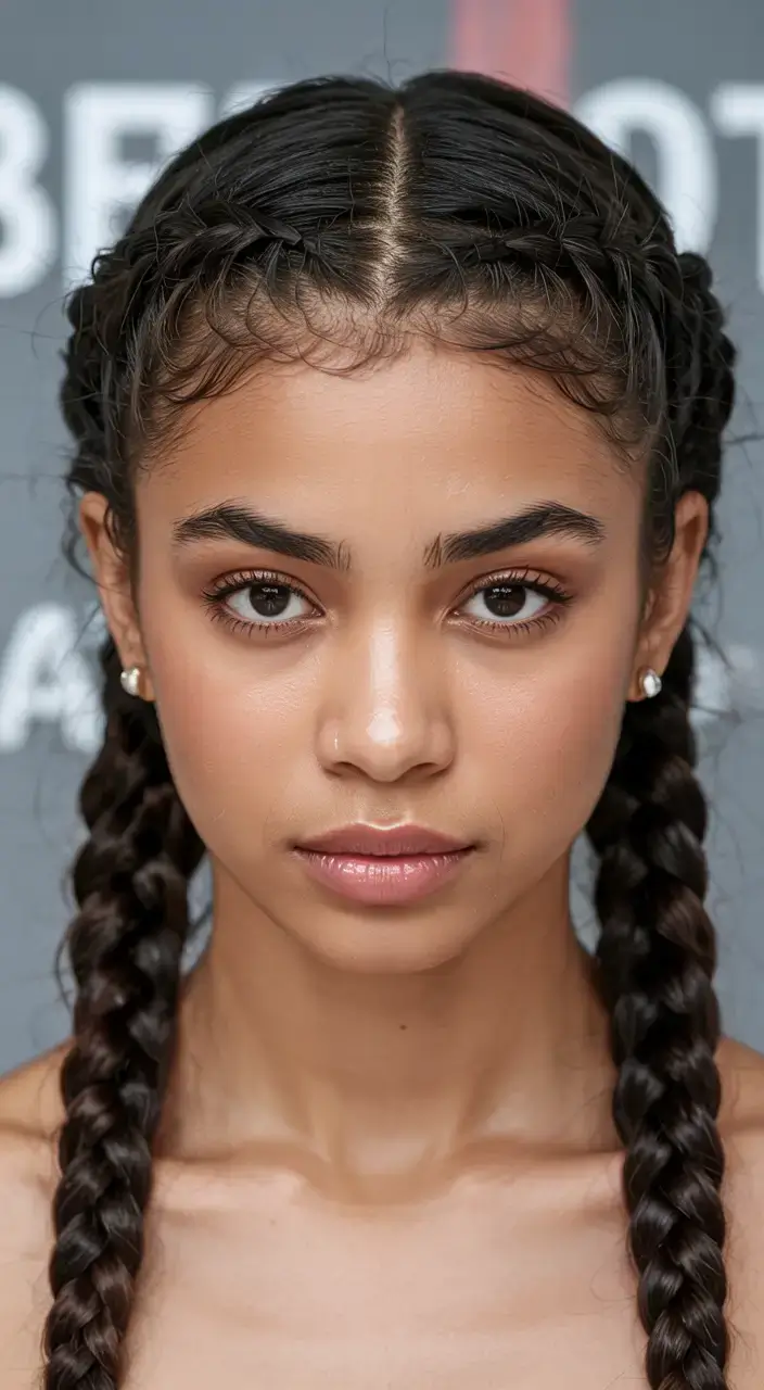 braids hairstyle ideas 2026+Glossy Boxer Braids with Edge Control Precision