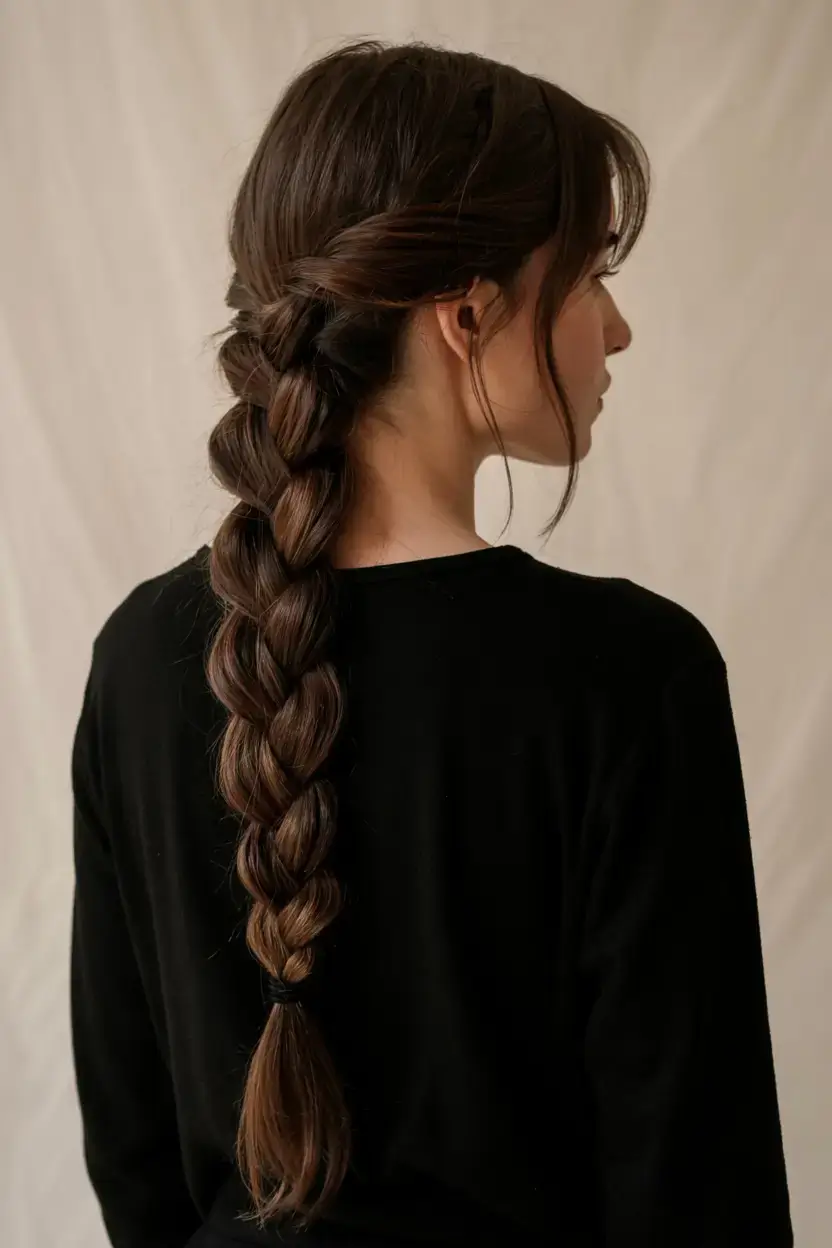 braids hairstyle ideas 2026+Understated Side Braid with Minimalist Charm
