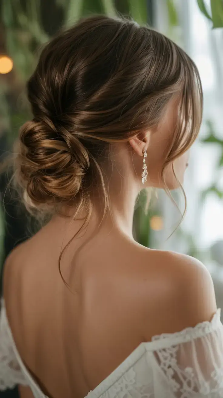 buns hairstyle ideas 2026 Whimsical Bridal-Inspired Bun