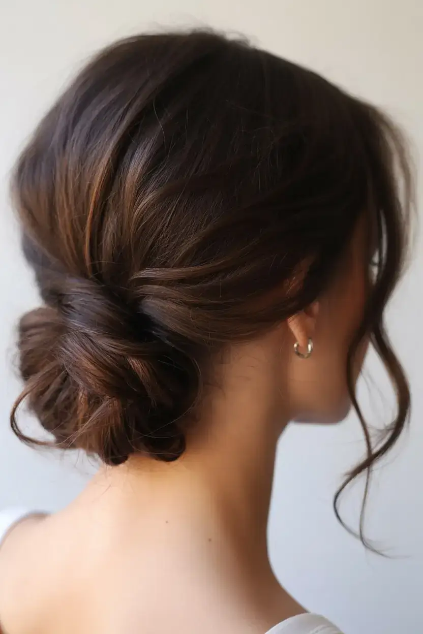 buns hairstyle ideas 2026 The Sleek Romantic Fold