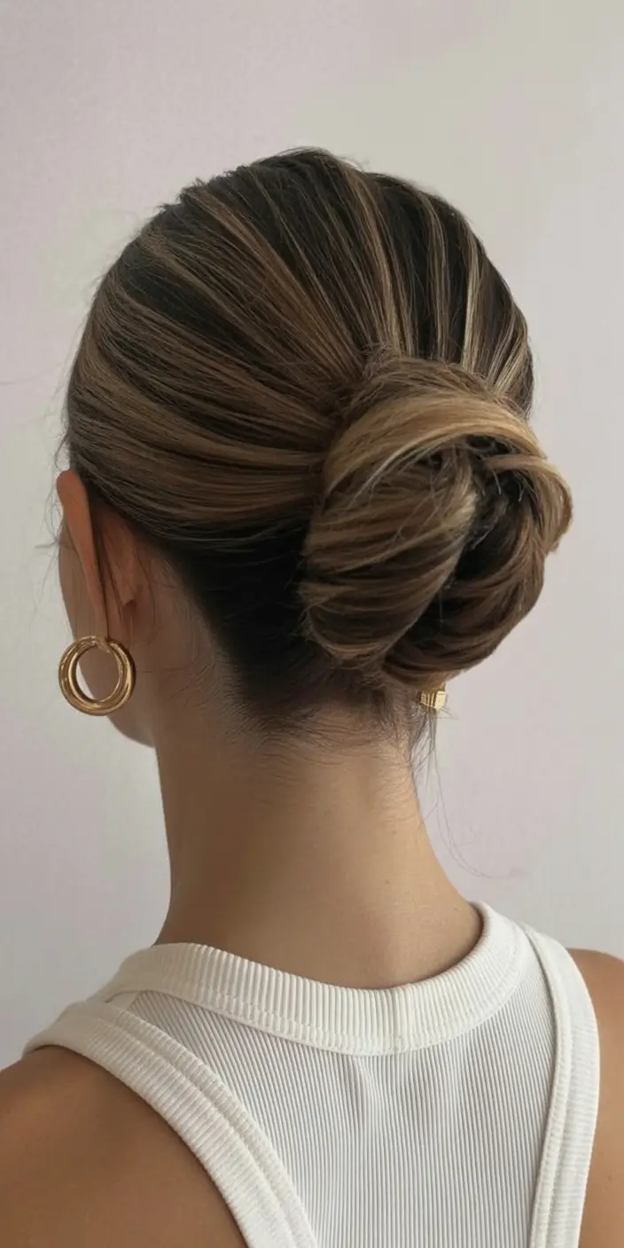 buns hairstyle ideas 2026 The Polished Power Bun
