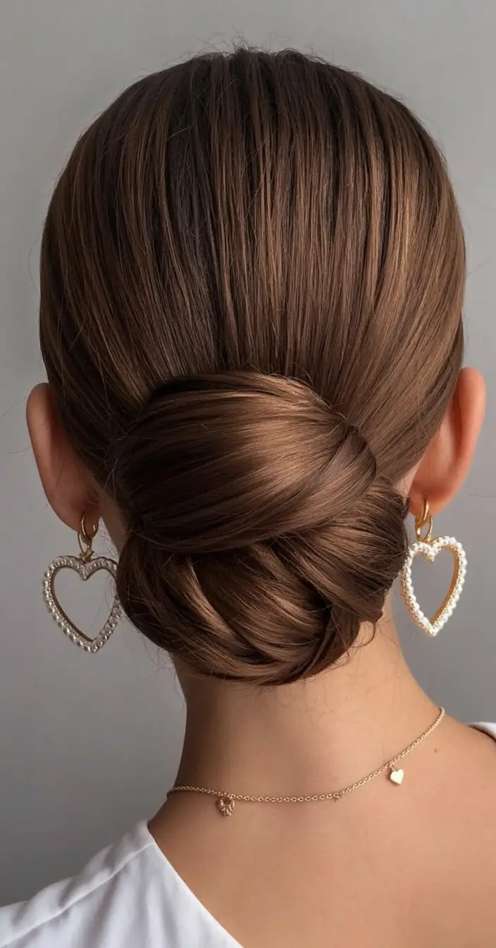 buns hairstyle ideas 2026 The Perfectly Polished Chignon