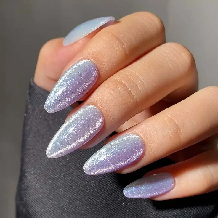 cat eye nails 2026 Frozen Lilac Dust With Ice Queen Energy