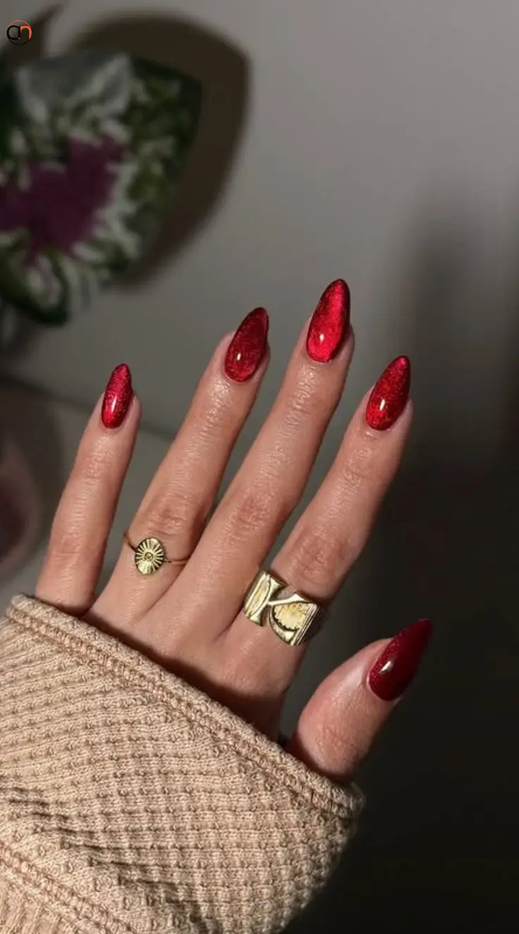 cat eye nails 2026 Crimson Spark With Nightfall Drama