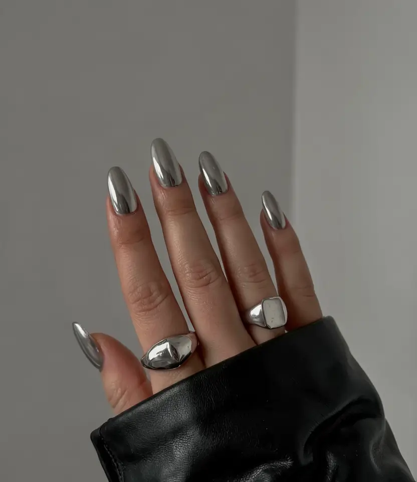 chrome nails 2026 Steel Core Statement
