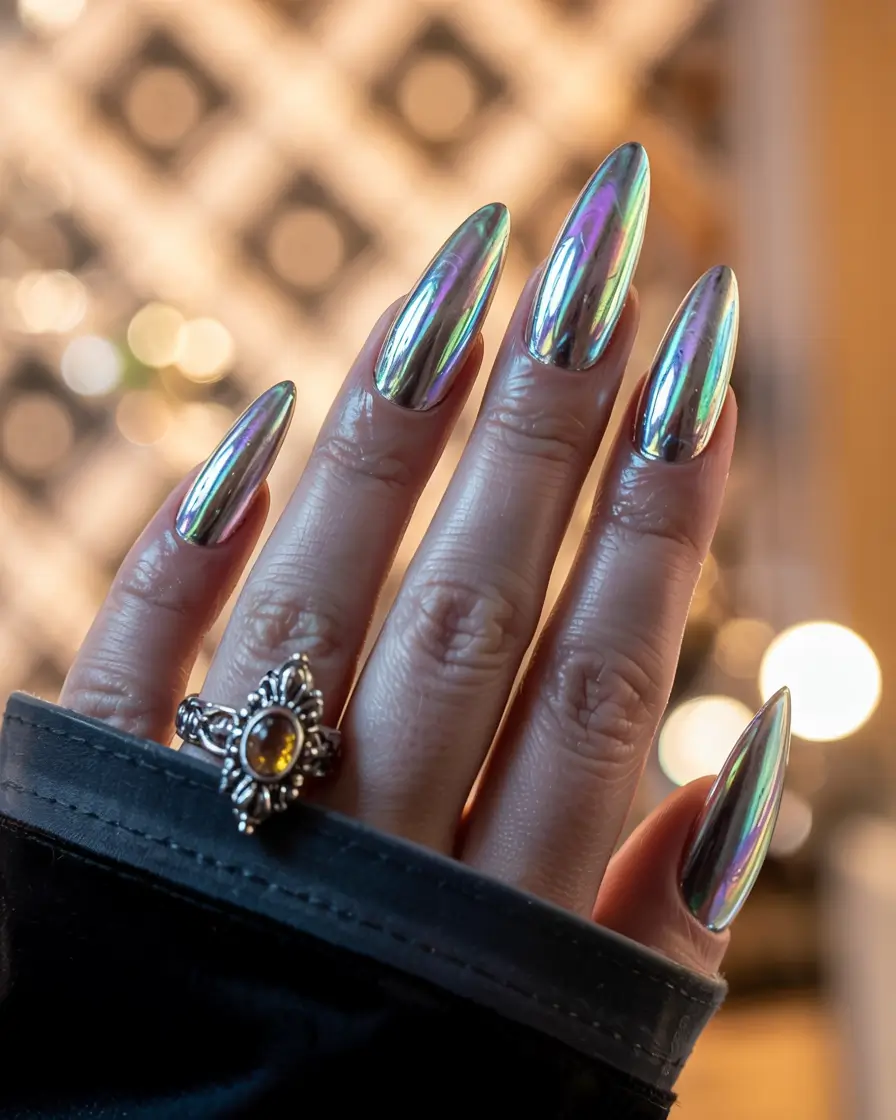 chrome nails 2026 Prismatic Aliencore Chrome