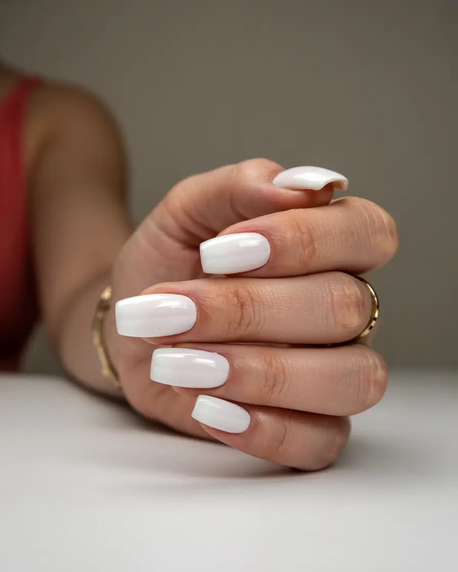 coffin nails 2026 Bright Milk White