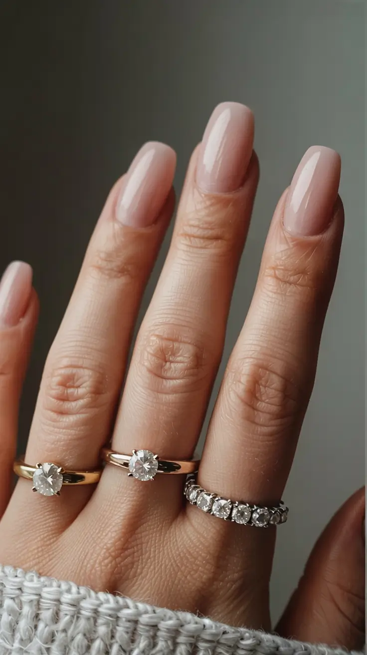 coffin nails 2026 Champagne Bare Glow