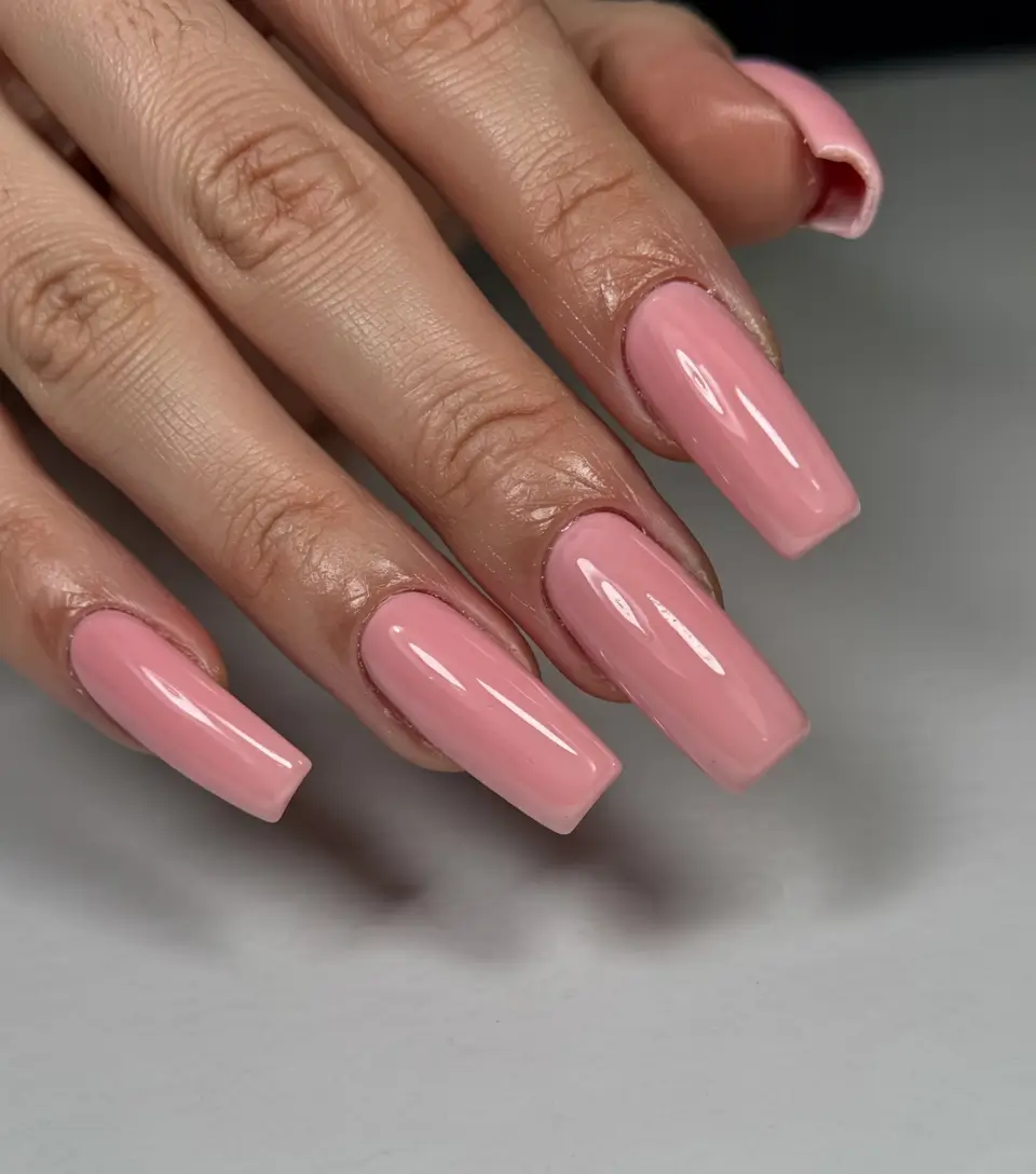 coffin nails 2026 Glossy Bubble Pink