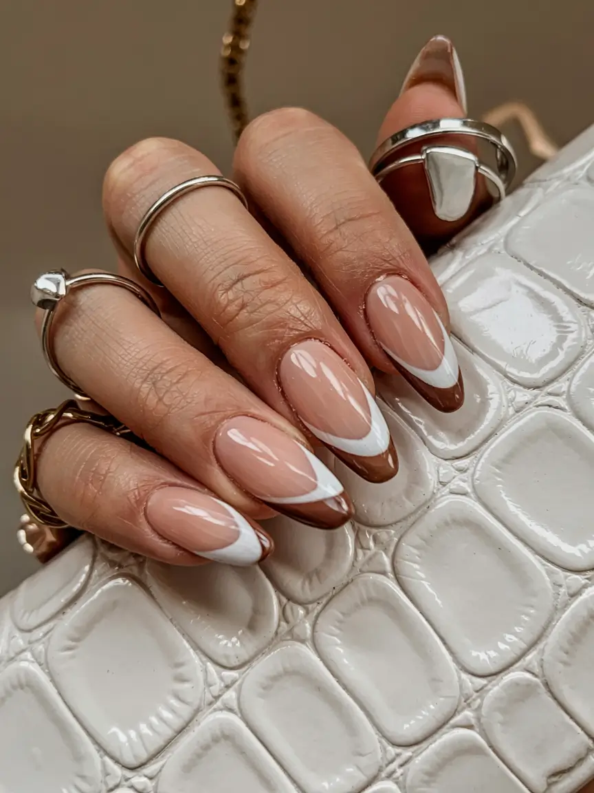 coffin nails 2026 Dual-Tone French Drama