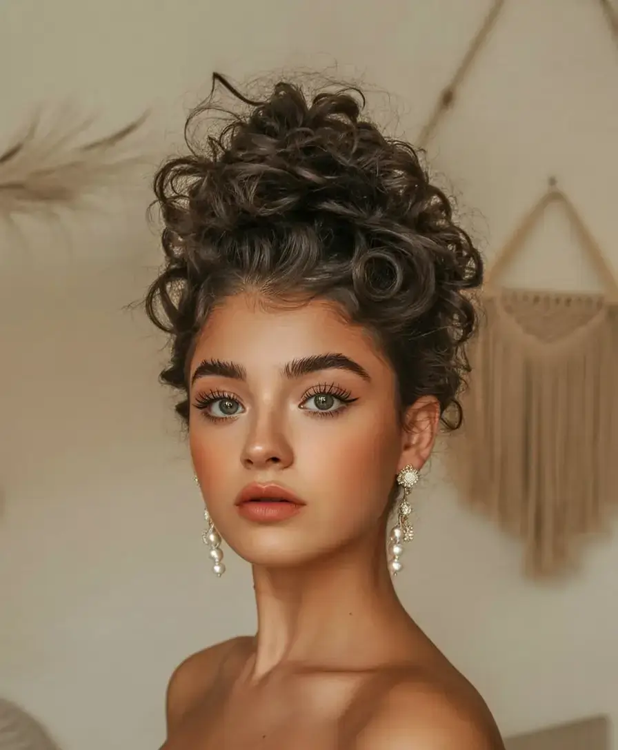 curly hairstyle ideas 2026 Hollywood Curls With Sculpted Volume