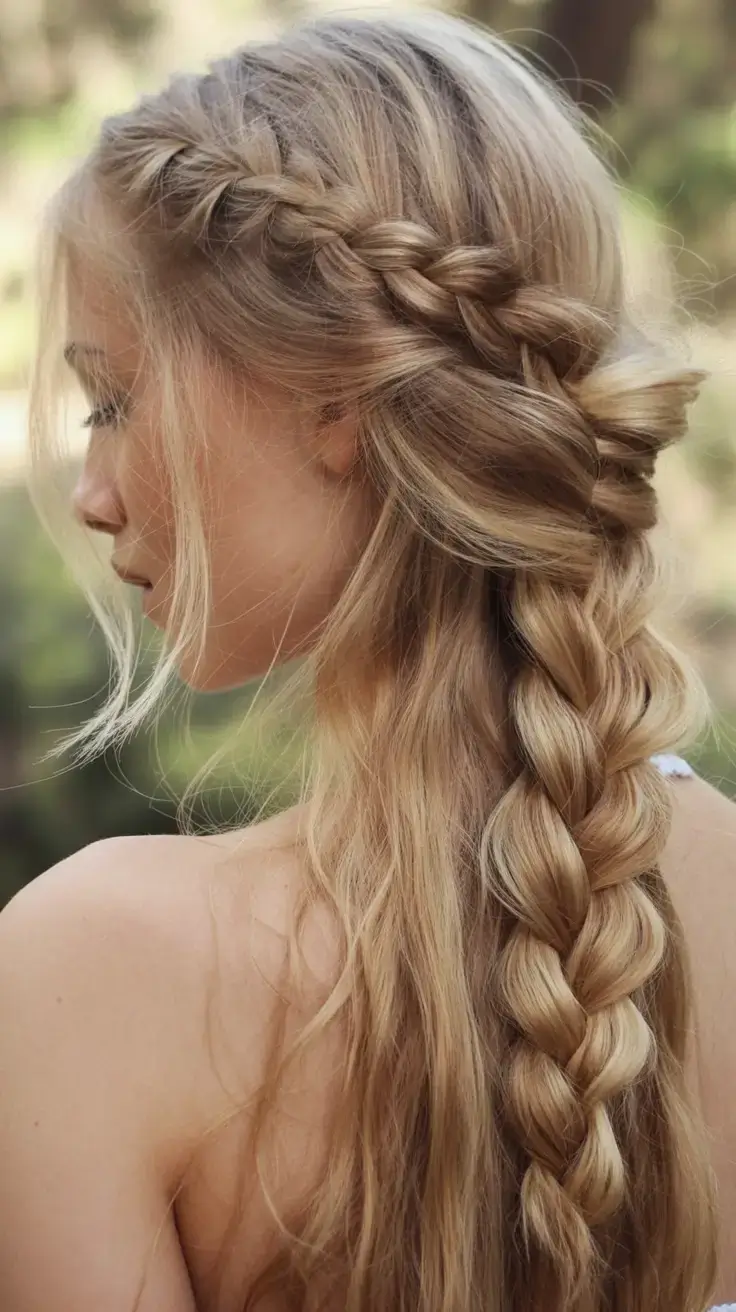cute hairstyle ideas 2026+Fairy Braid with Loose Texture