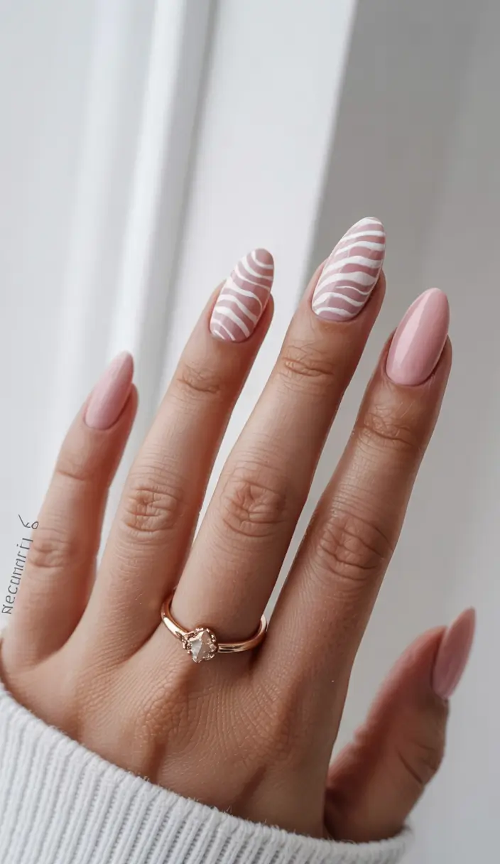cute nails 2026 Minimalist Chic Meets Zebra Energy