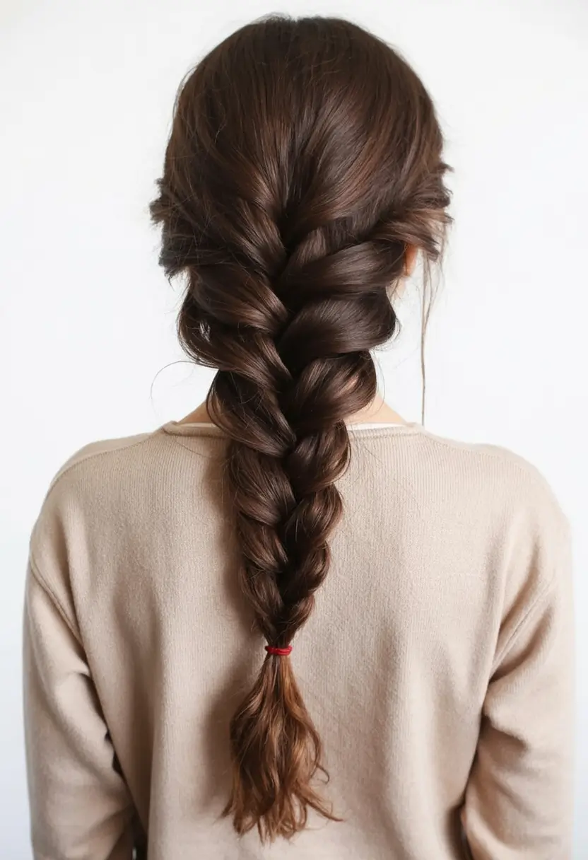 easy hairstyle ideas 2026+Relaxed Braid with Undone Texture