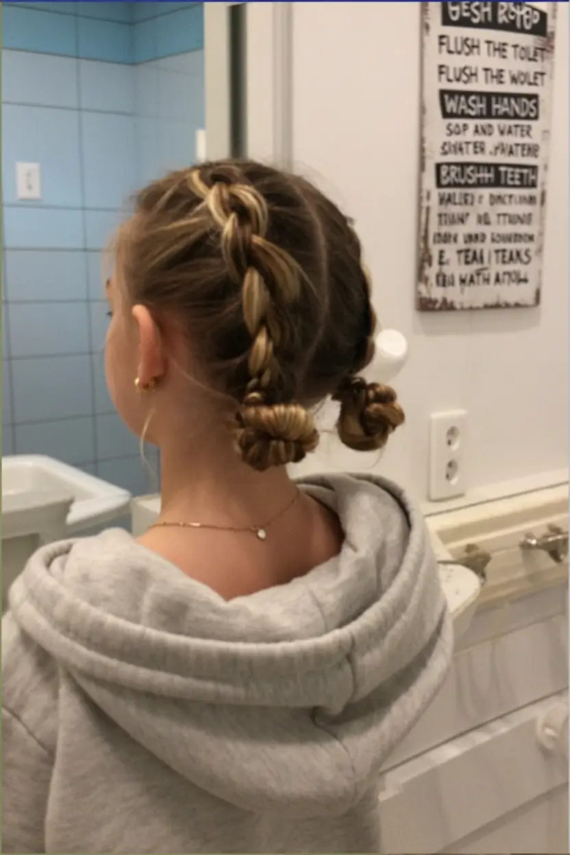 easy hairstyle ideas 2026+Double Braided Knots