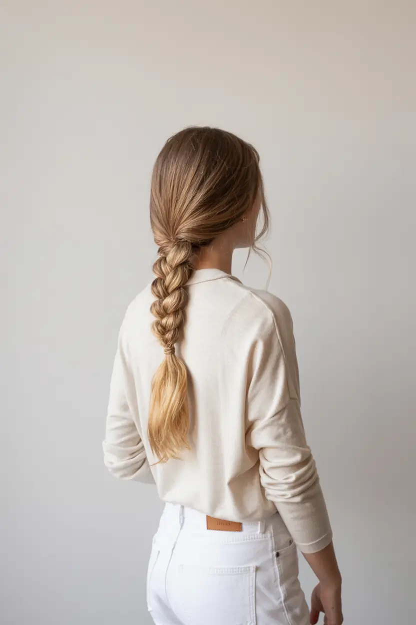 easy hairstyle ideas 2026+Soft Side Braid with Dimensional Color