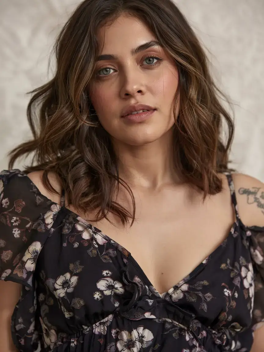 Fat Face Haircuts ideas 2026+Mid-Length Curls with Dimensional Balayage