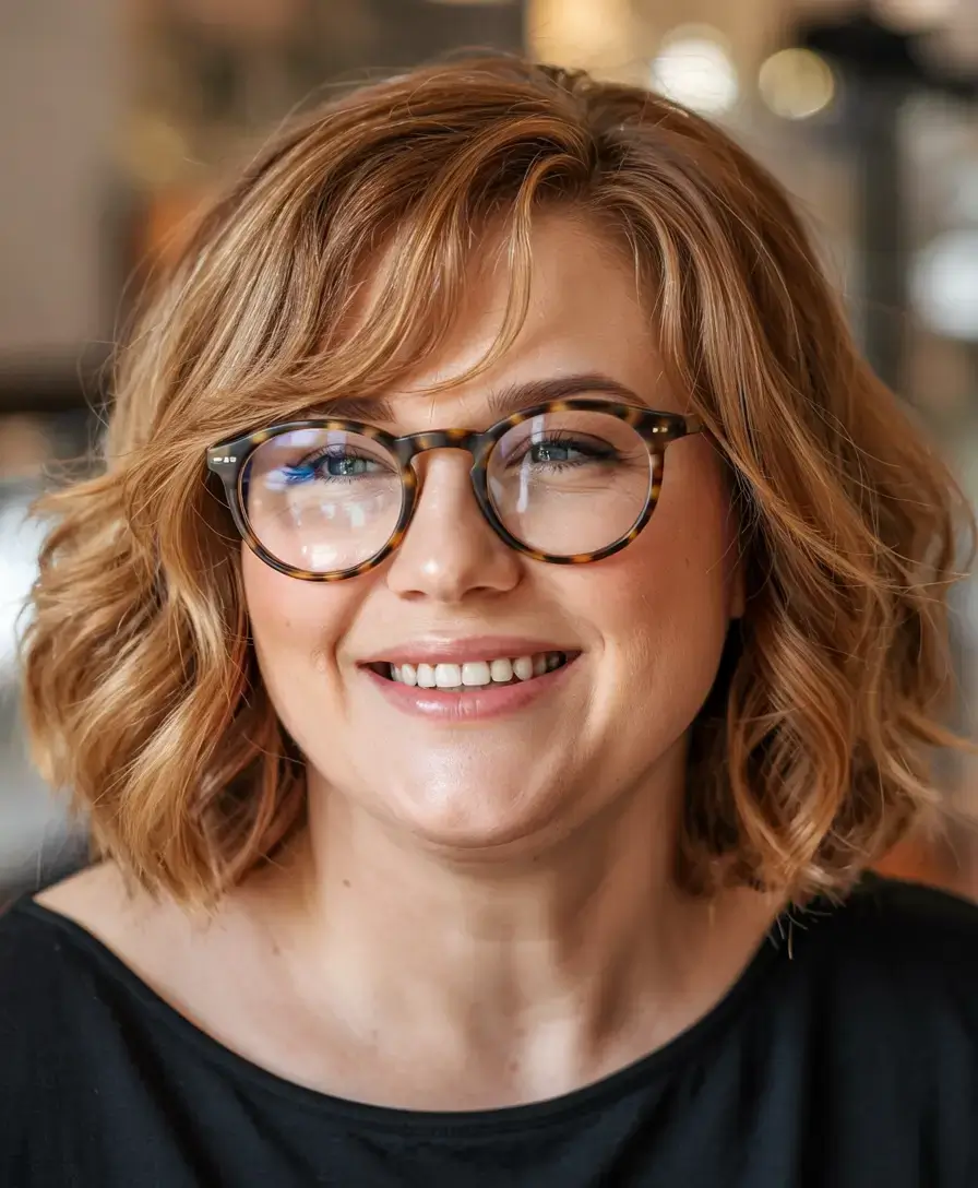 Fat Face Haircuts ideas 2026+Soft Tousled Bob with Side Fringe