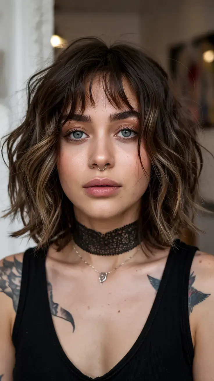 Fat Face Haircuts ideas 2026+Textured French Bob with Feathered Ends