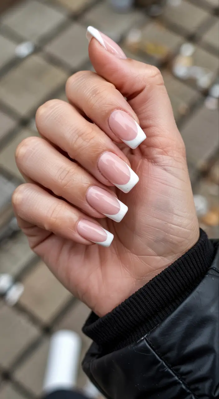 french nails 2026 Modern Angled French with Attitude