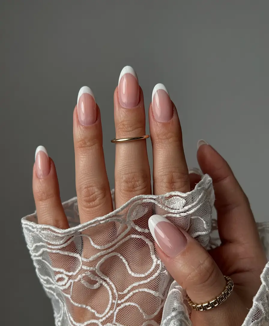 french nails 2026 Short French with Soft Curves: Quiet Luxury Edition