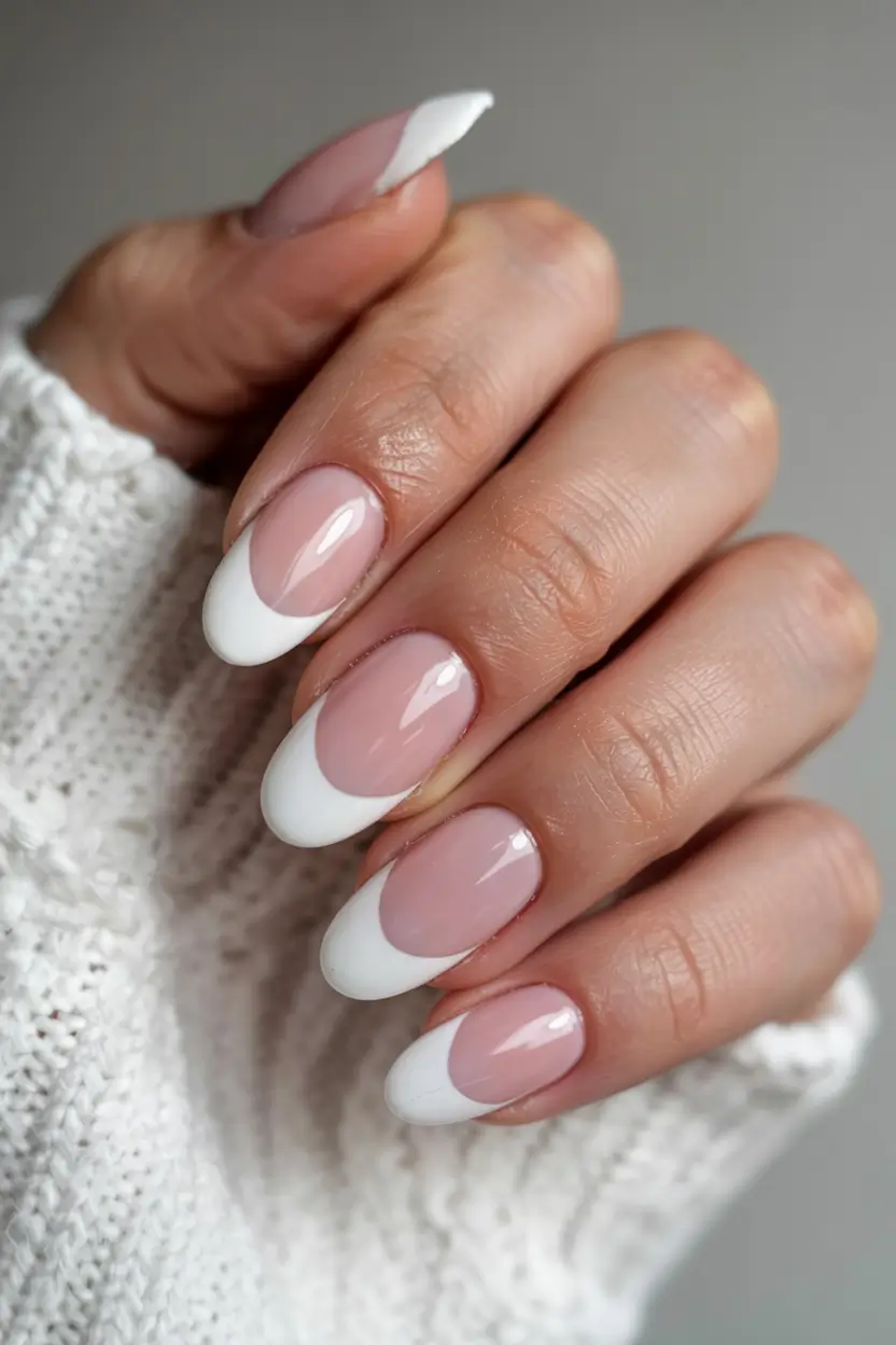 gel nails 2026 Crescent French Revival